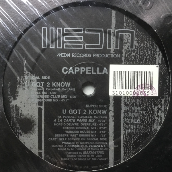 Cappella - U Got 2 Know
