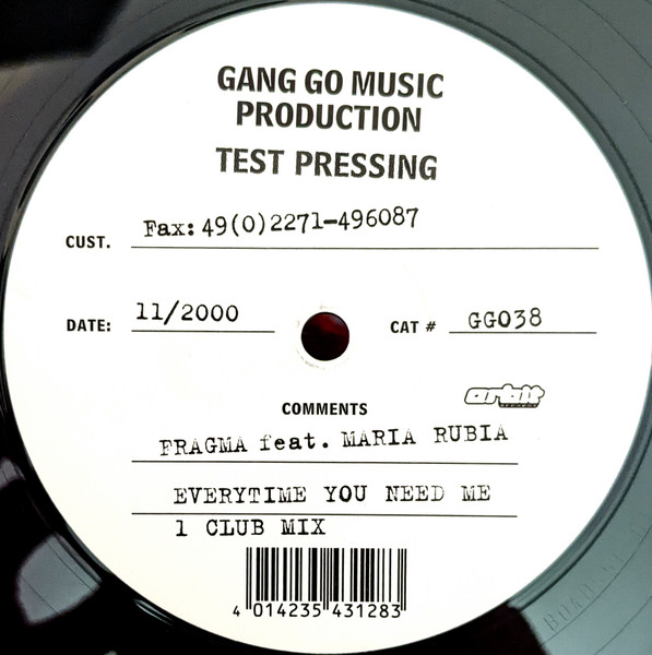 Fragma, Maria Rubia - Everytime You Need Me